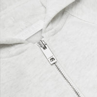 Veste à capuche en coton avec logo imprimé - White Melange