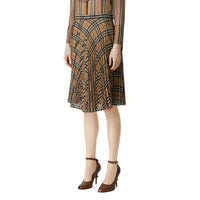 Jupe plissée en mousseline Vintage Check - Archive Beige Check