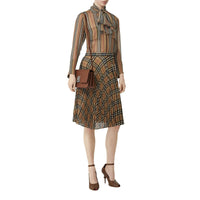 Jupe plissée en mousseline Vintage Check - Archive Beige Check