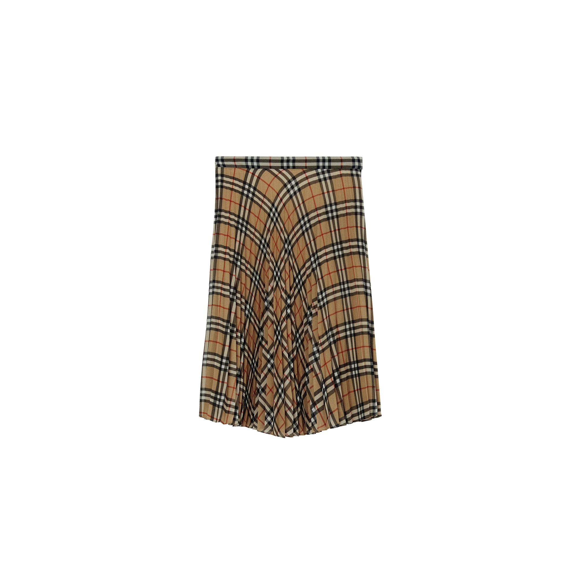 Jupe plissée en mousseline Vintage Check - Archive Beige Check