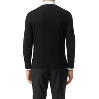 Pull en cachemire à motif monogramme - Black