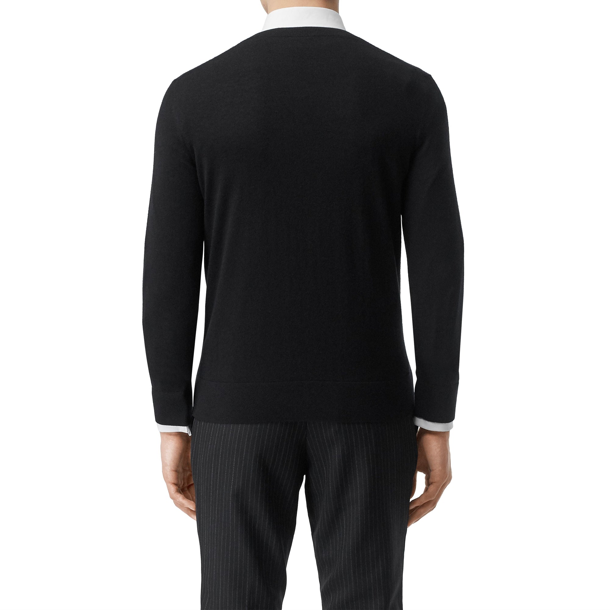 Pull en cachemire à motif monogramme - Black