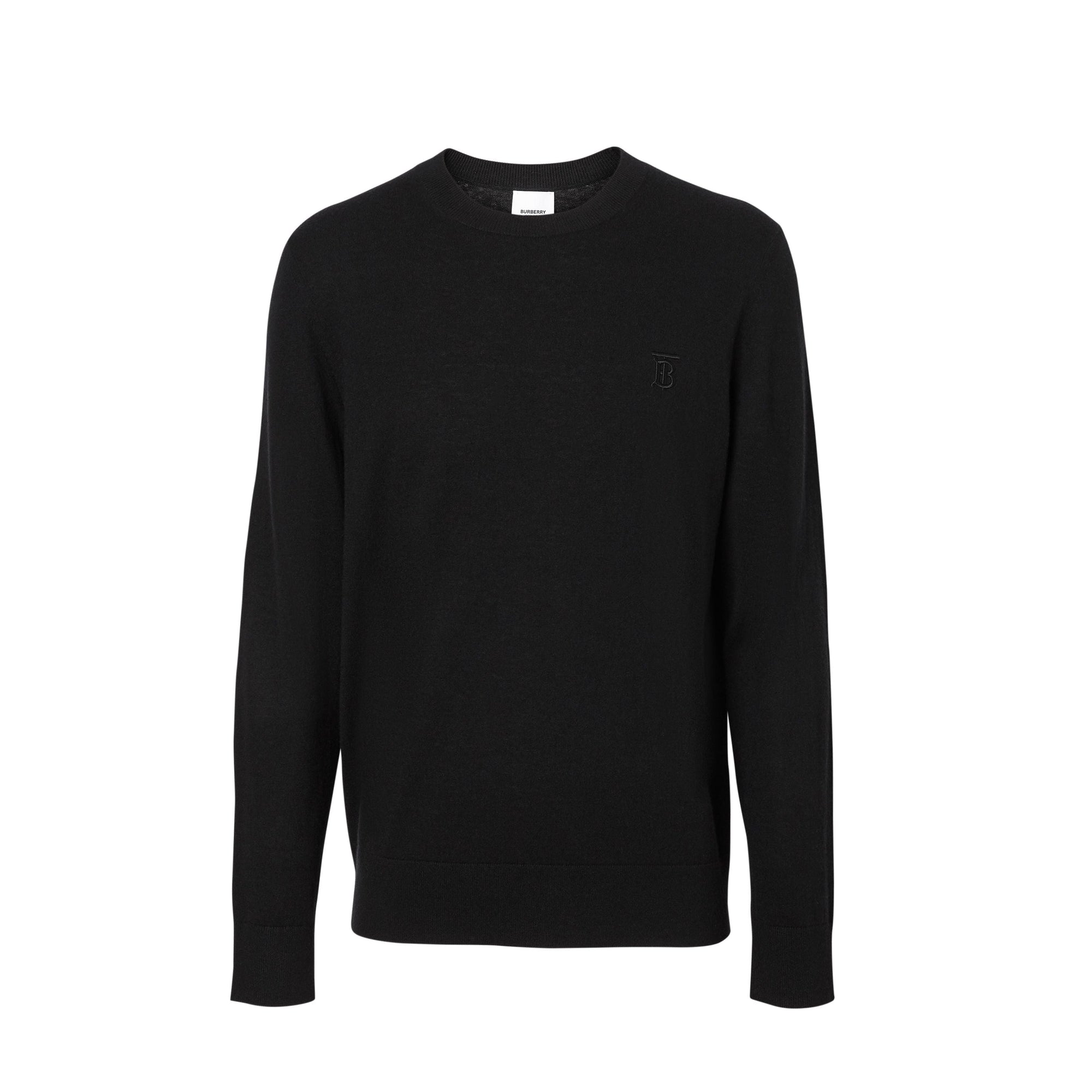 Pull en cachemire à motif monogramme - Black