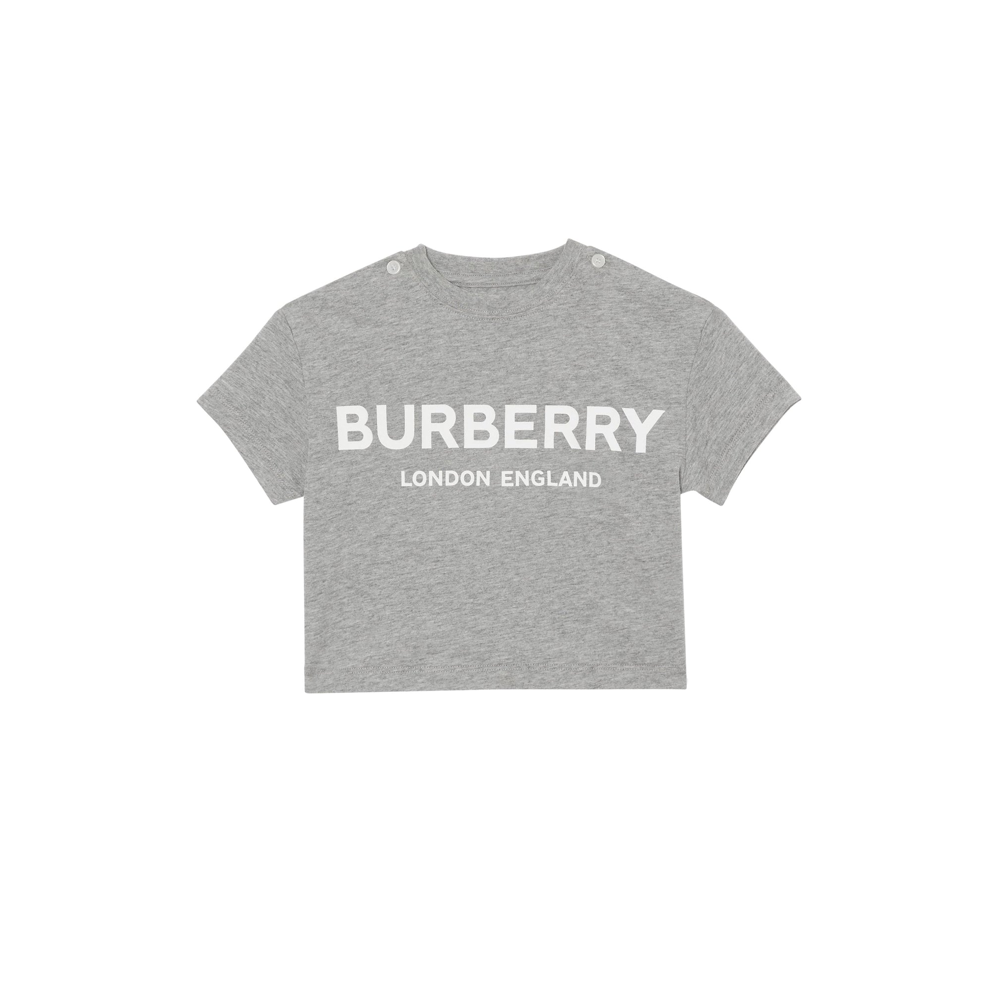 T-shirt bébé en coton avec logo - Grey Melange