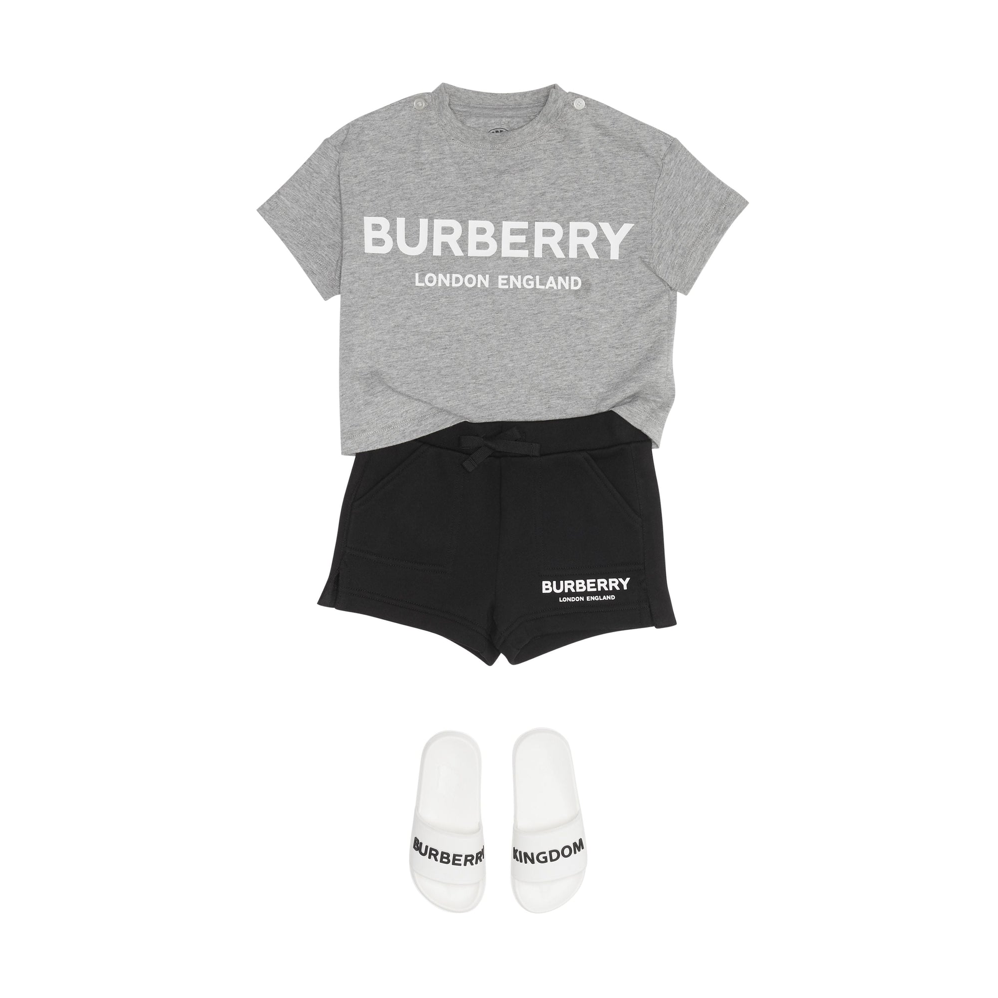 T-shirt bébé en coton avec logo - Grey Melange