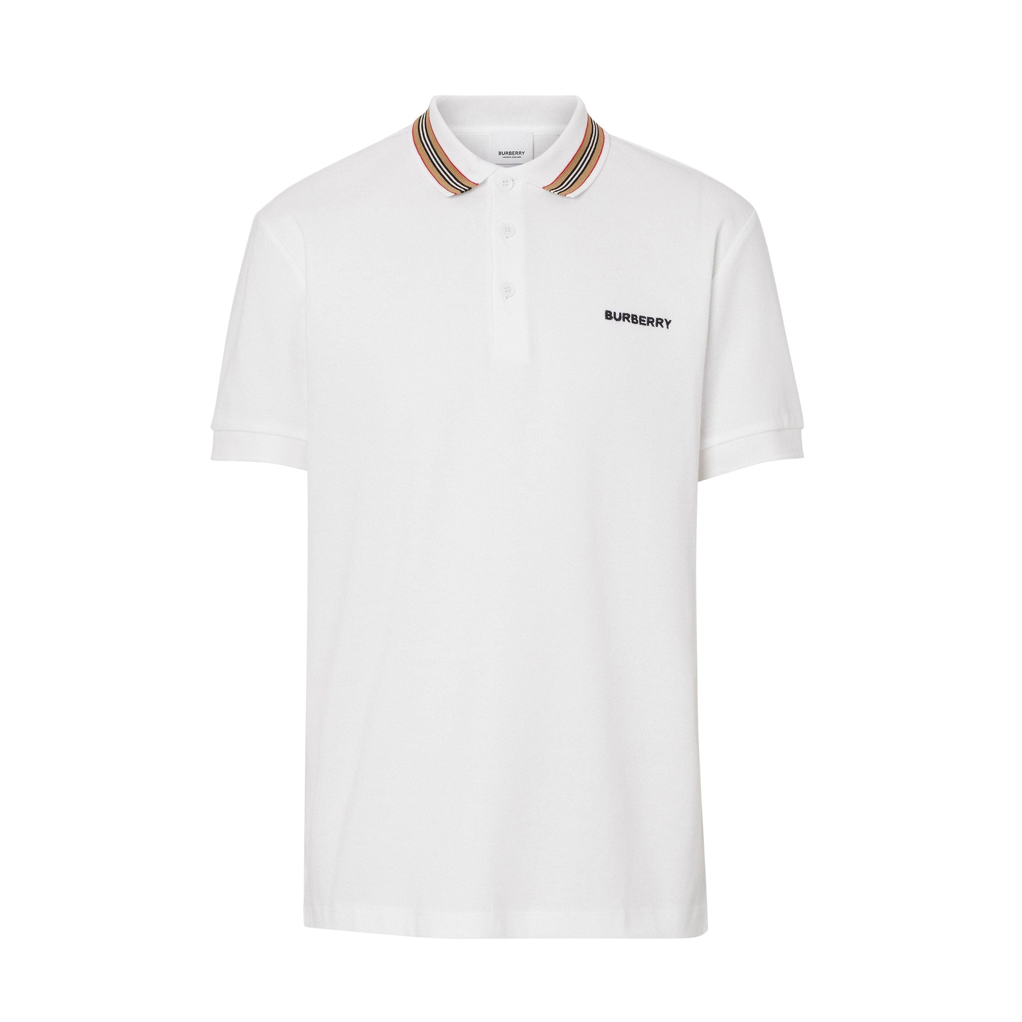 Polo à rayures iconiques - White