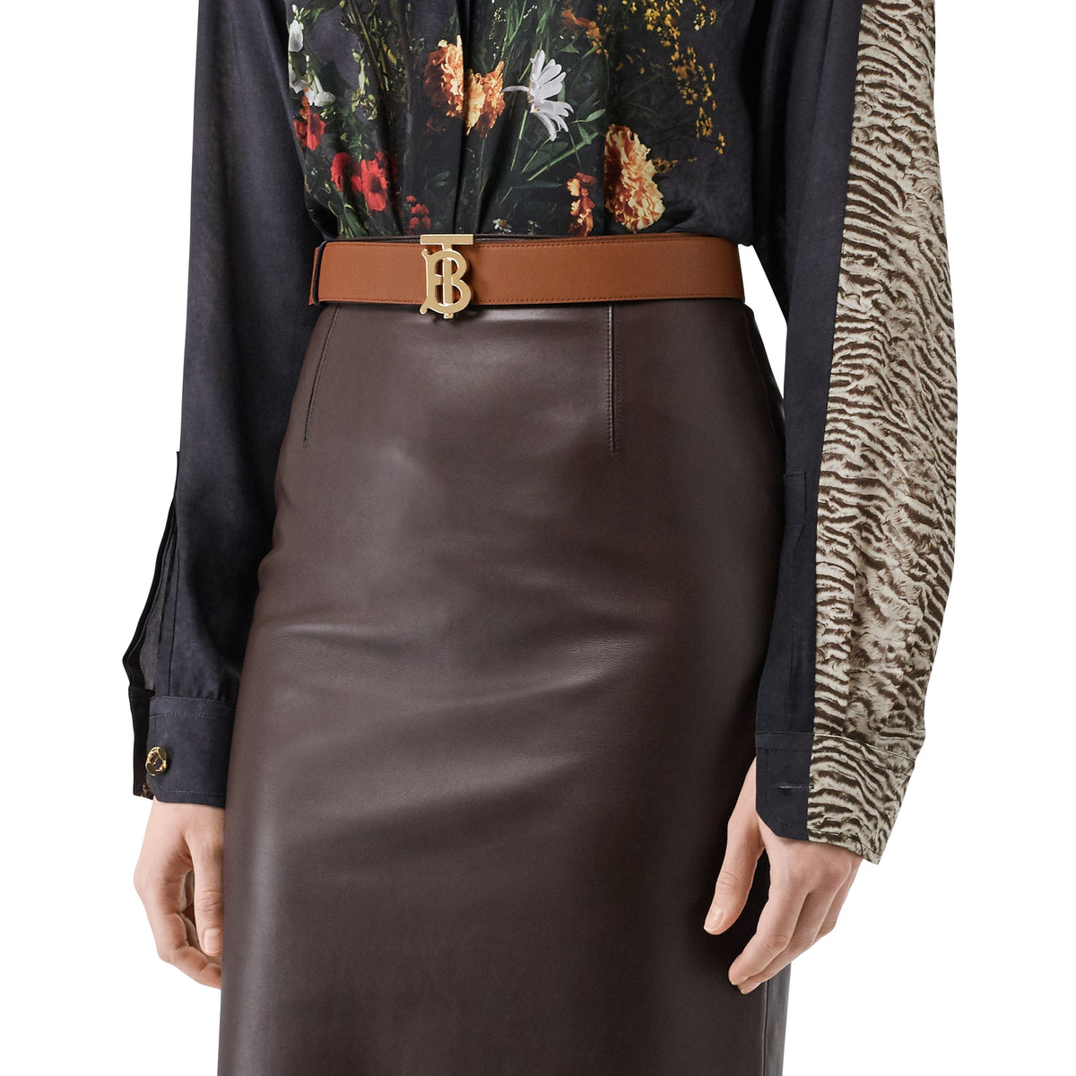 Ceinture réversible en cuir - Black & Malt Brown
