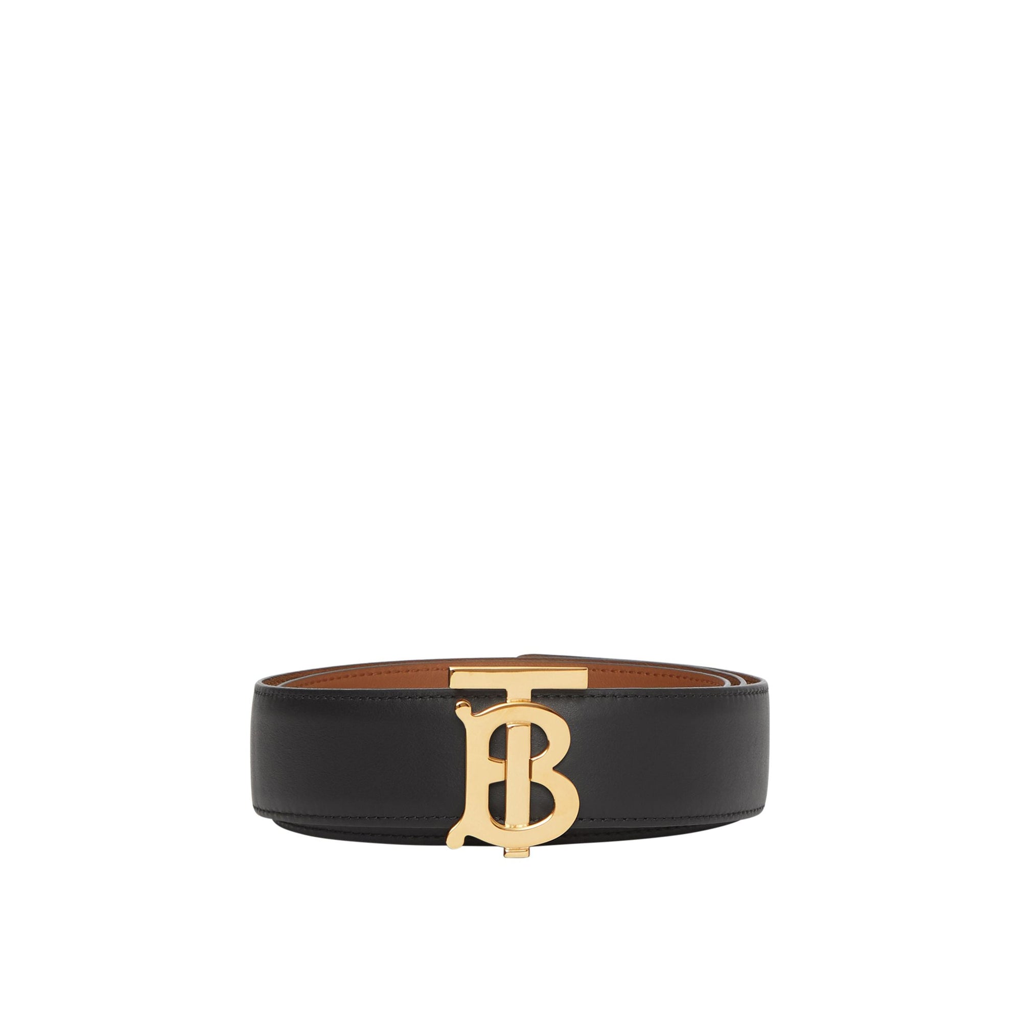 Ceinture réversible en cuir Monogram - Black & Malt Brown
