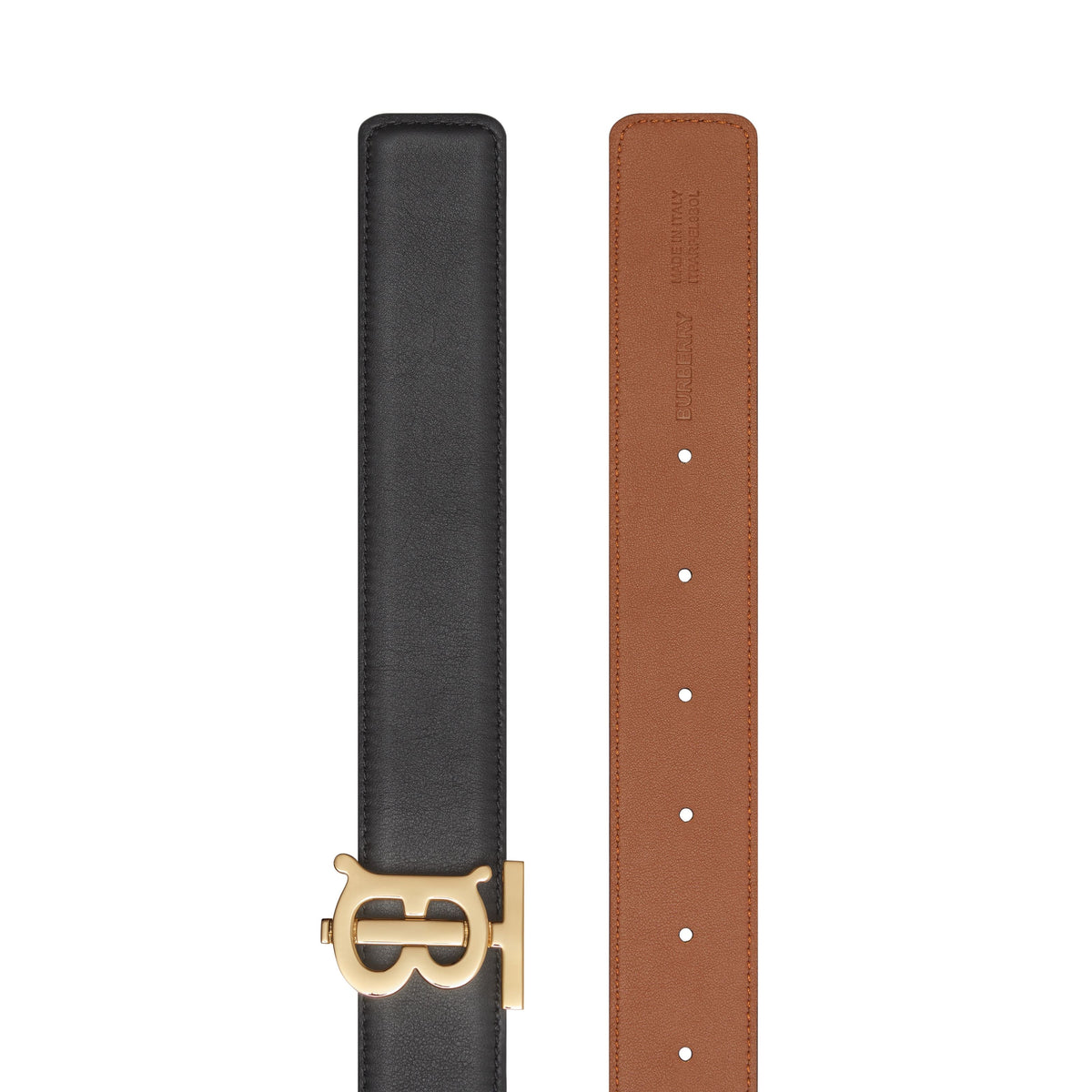 Ceinture réversible en cuir - Black & Malt Brown