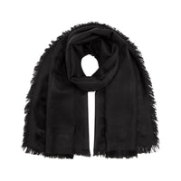 Grand carré en jacquard de soie et laine - Black