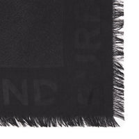 Grand carré en jacquard de soie et laine - Black