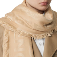 Grand carré en jacquard de soie et laine - Honey