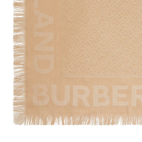 Grand carré en jacquard de soie et laine - Honey