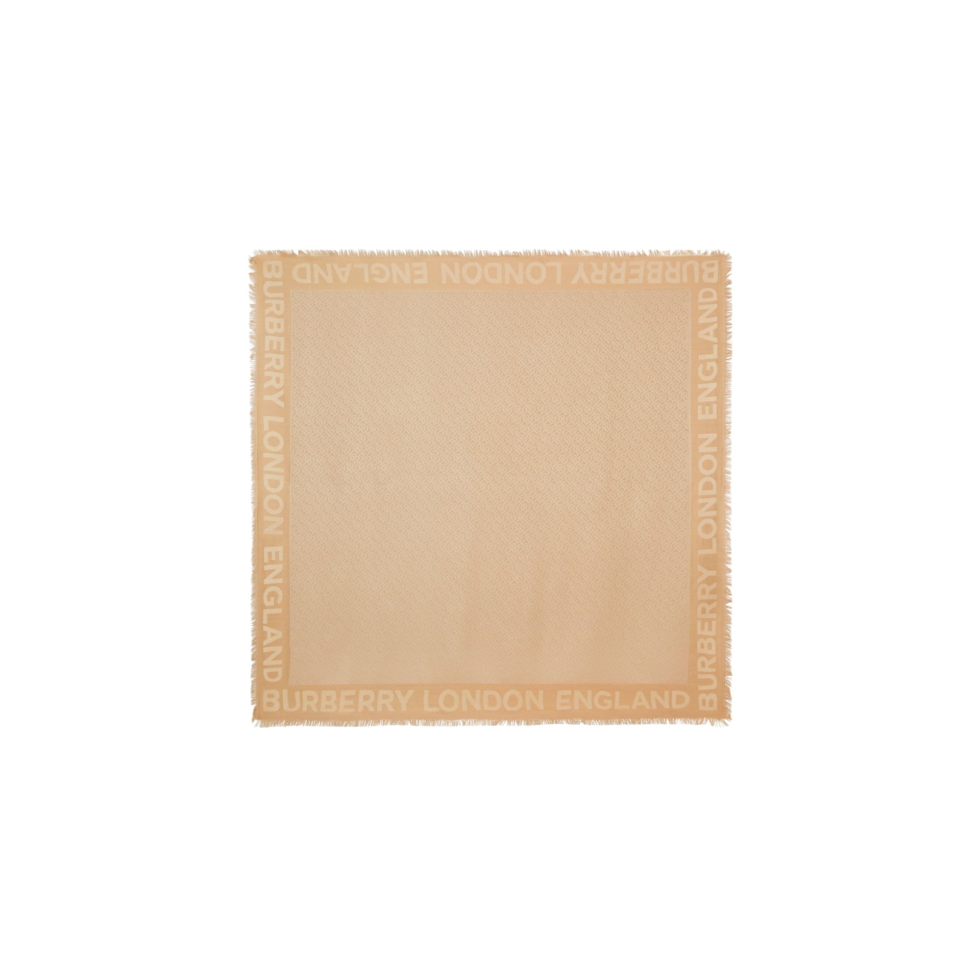 Grand carré en jacquard de soie et laine - Honey