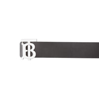 Ceinture large réversible en cuir - Black & Brown