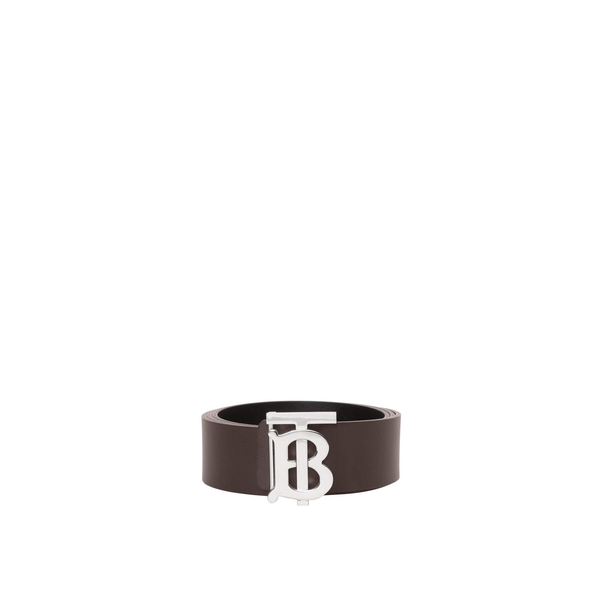 Ceinture large réversible en cuir - Black & Brown