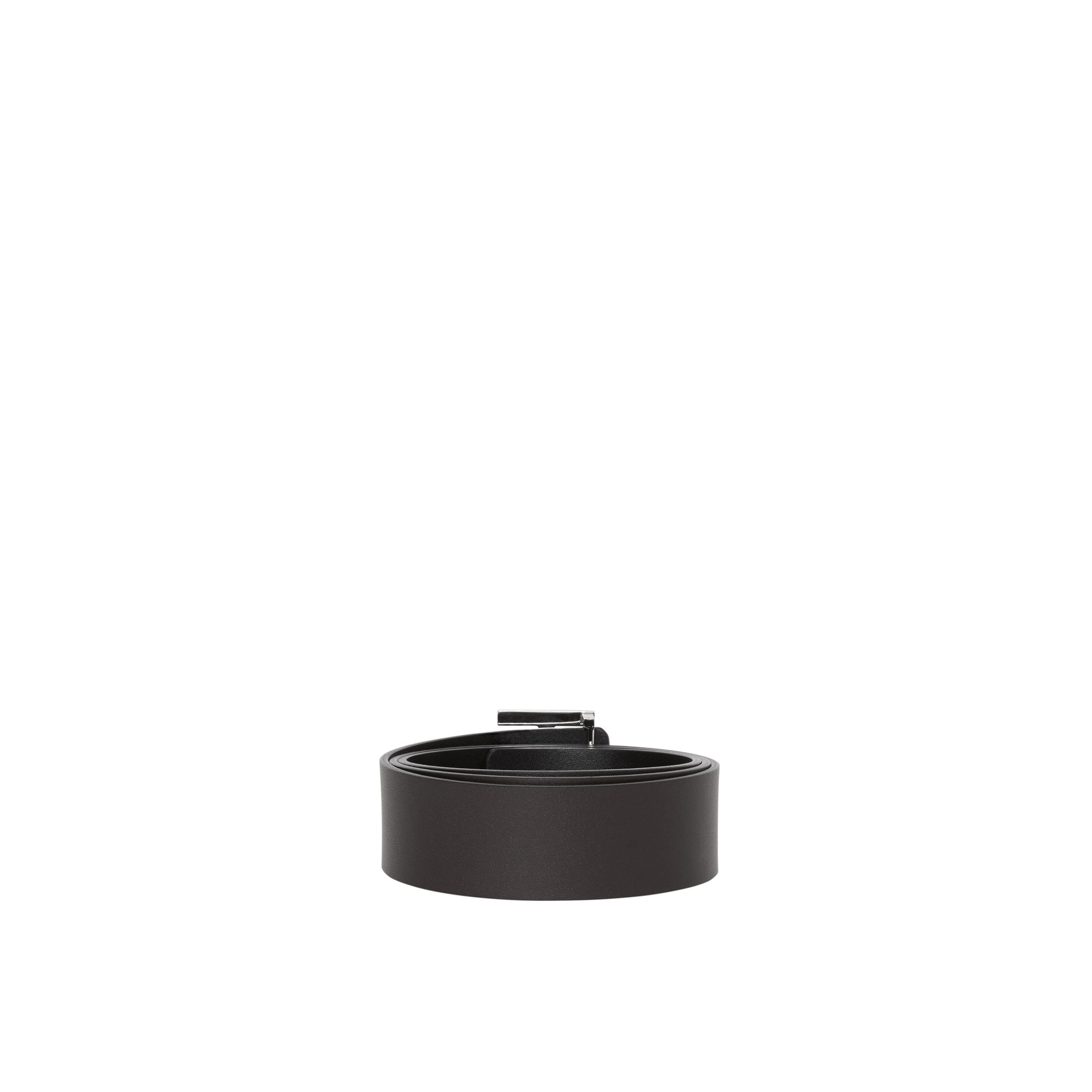 Ceinture large réversible en cuir - Black & Brown