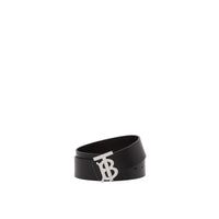 Ceinture large réversible en cuir - Black & Brown