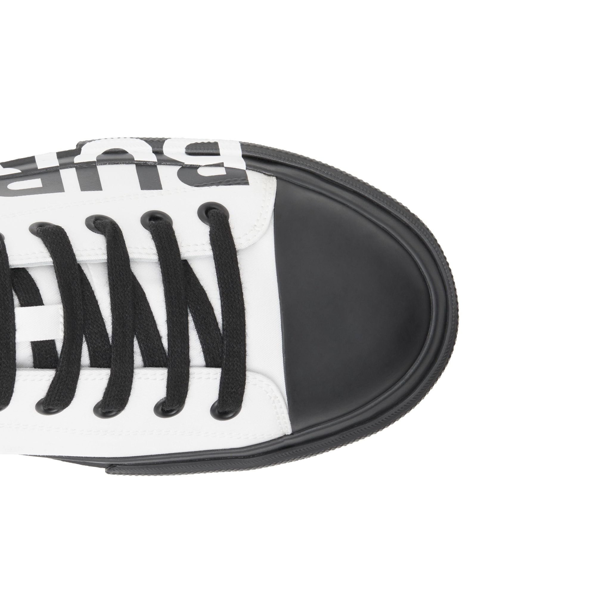 Sneakers bicolores à logo - Optic White & Black