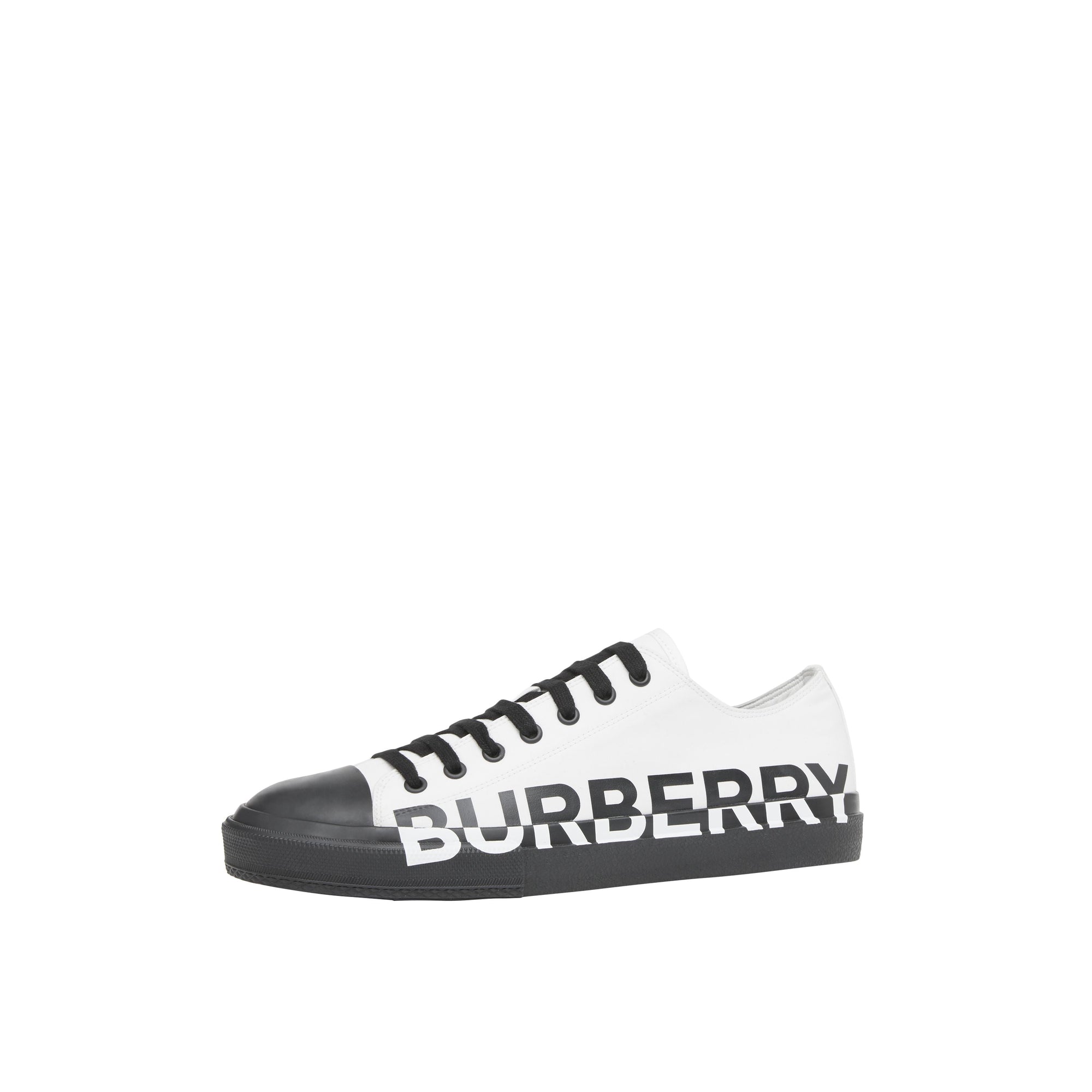 Sneakers bicolores à logo - Optic White & Black