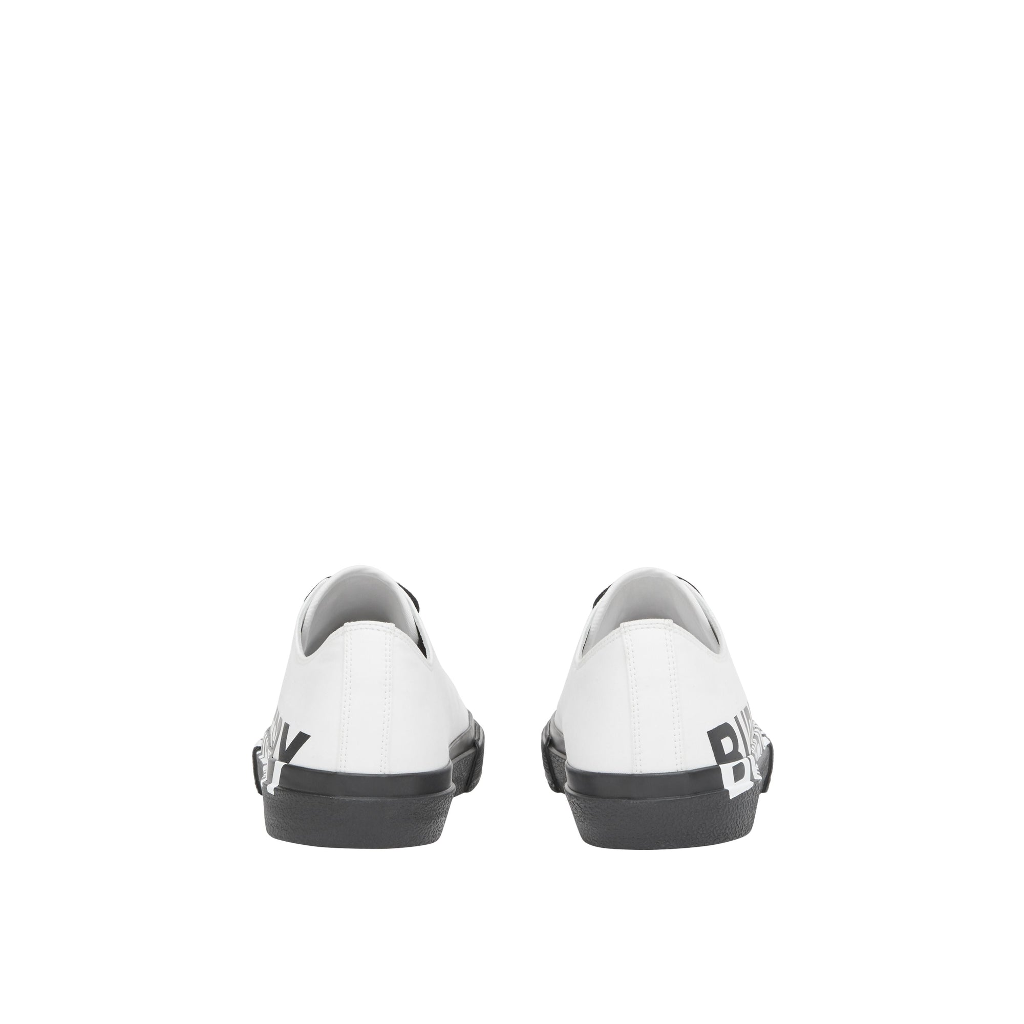 Sneakers bicolores à logo - Optic White & Black