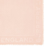 Grand carré de soie et laine en jacquard - Rose Beige