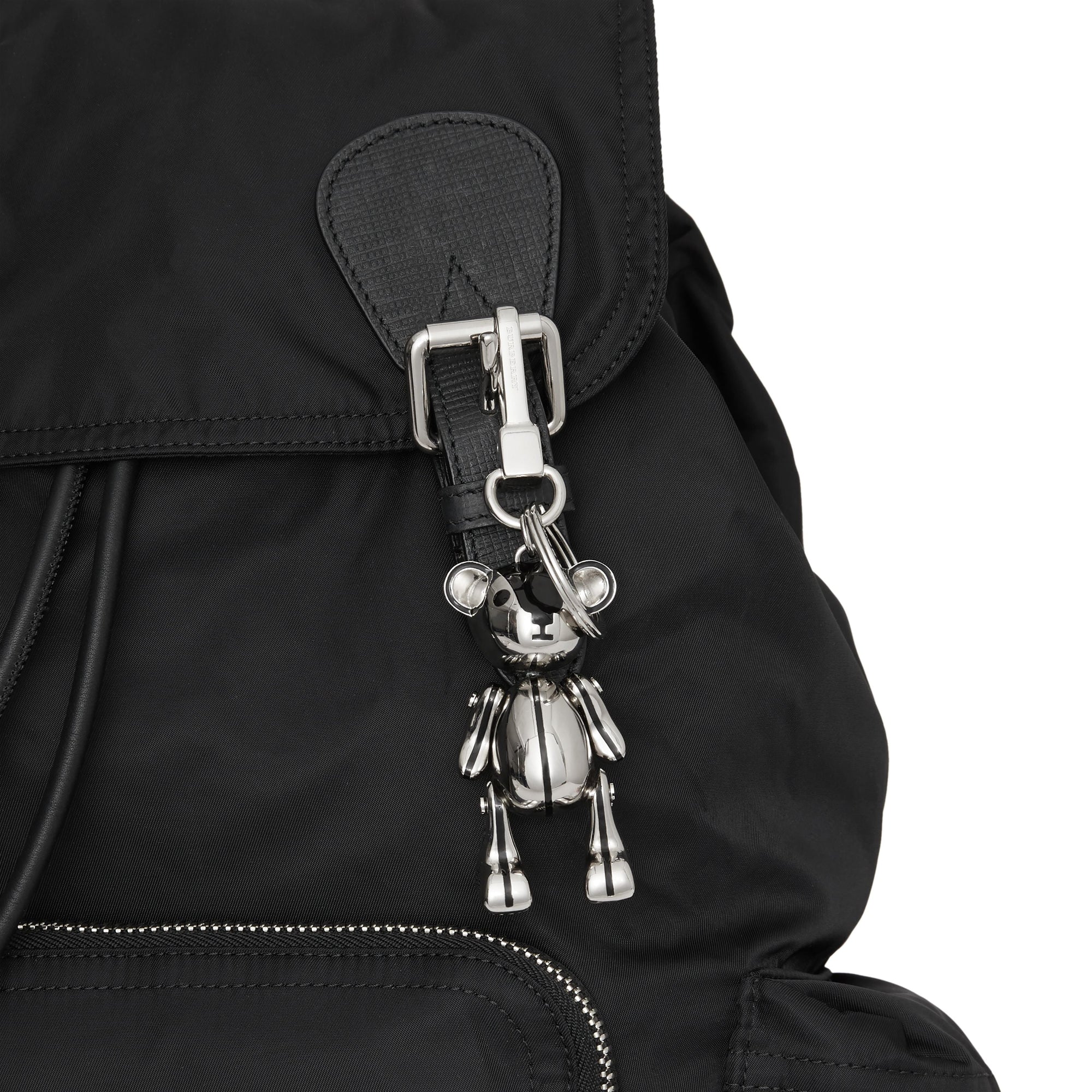 Bijou Thomas bear plaqué palladium - Black & Silver