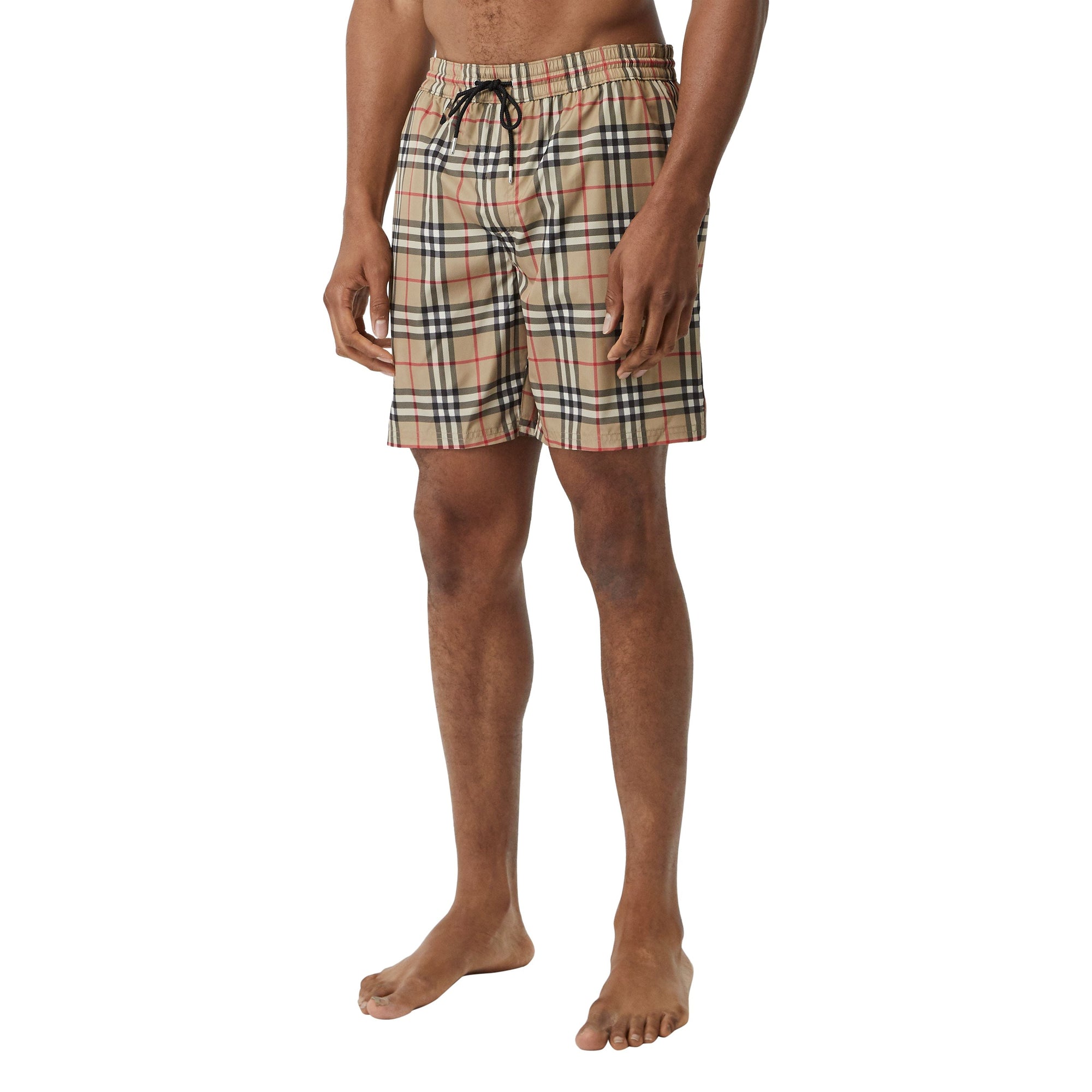 Short de bain Vintage Check avec cordon de serrage - Archive Beige Check