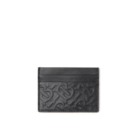 Porte-cartes en cuir à motif monogramme - Black