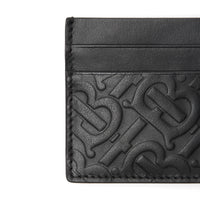 Porte-cartes en cuir à motif monogramme - Black