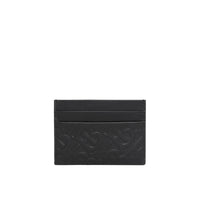 Porte-cartes en cuir à motif monogramme - Black