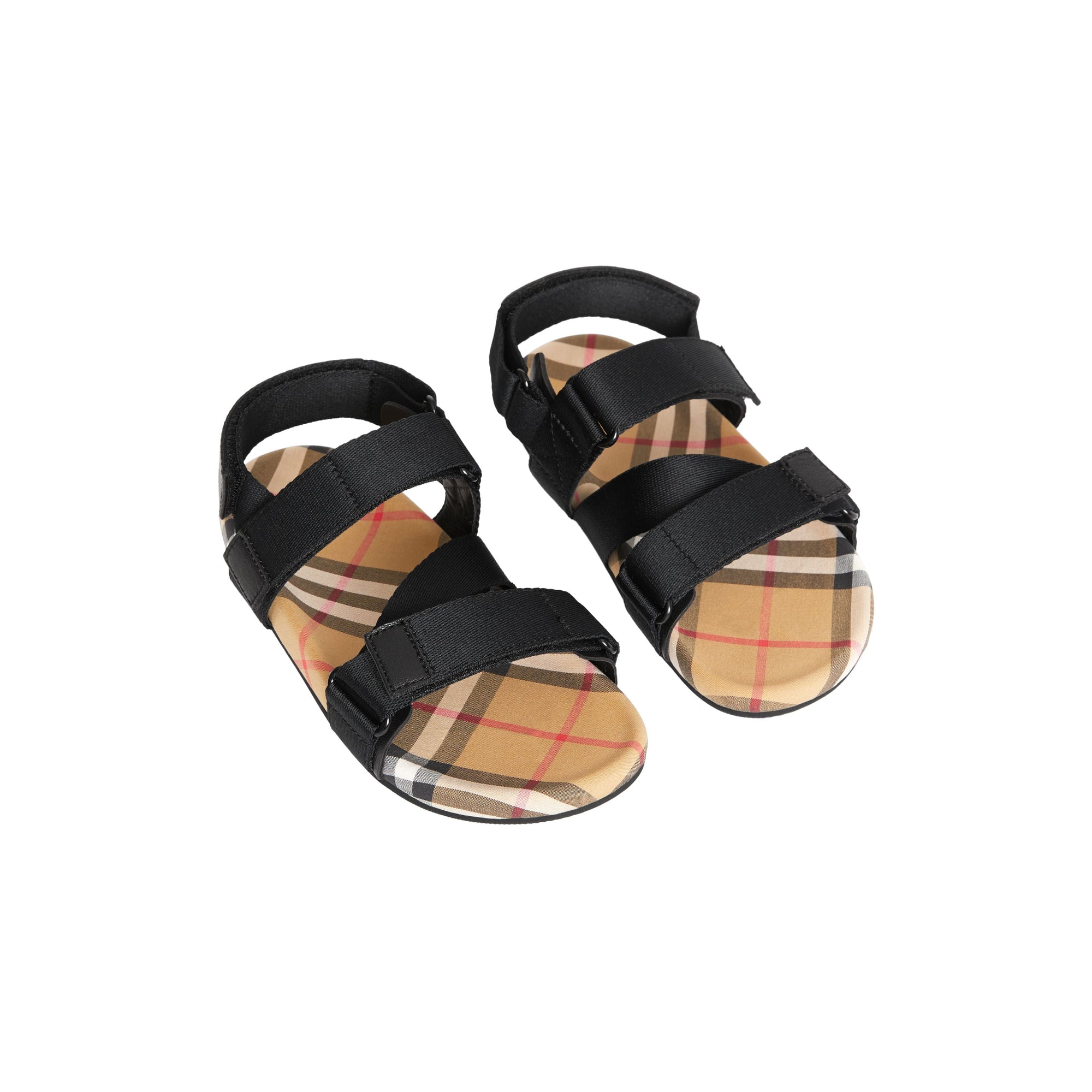 Sandales à motif Vintage check - Black & Antique Yellow