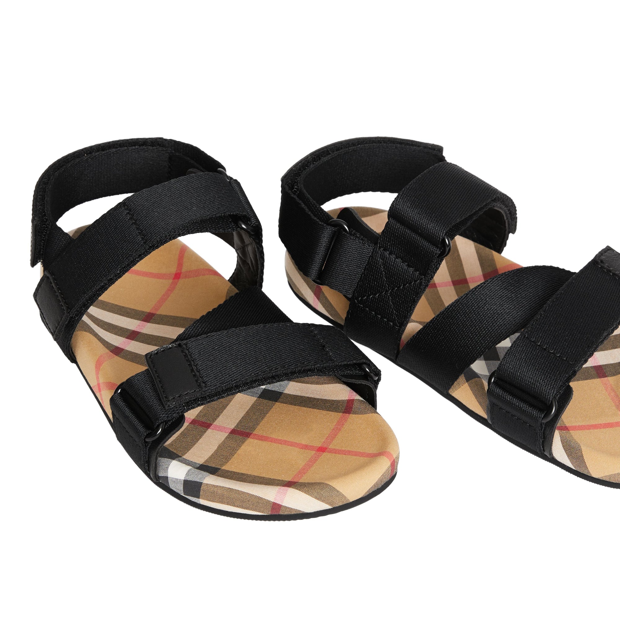 Sandales à motif Vintage check - Black & Antique Yellow