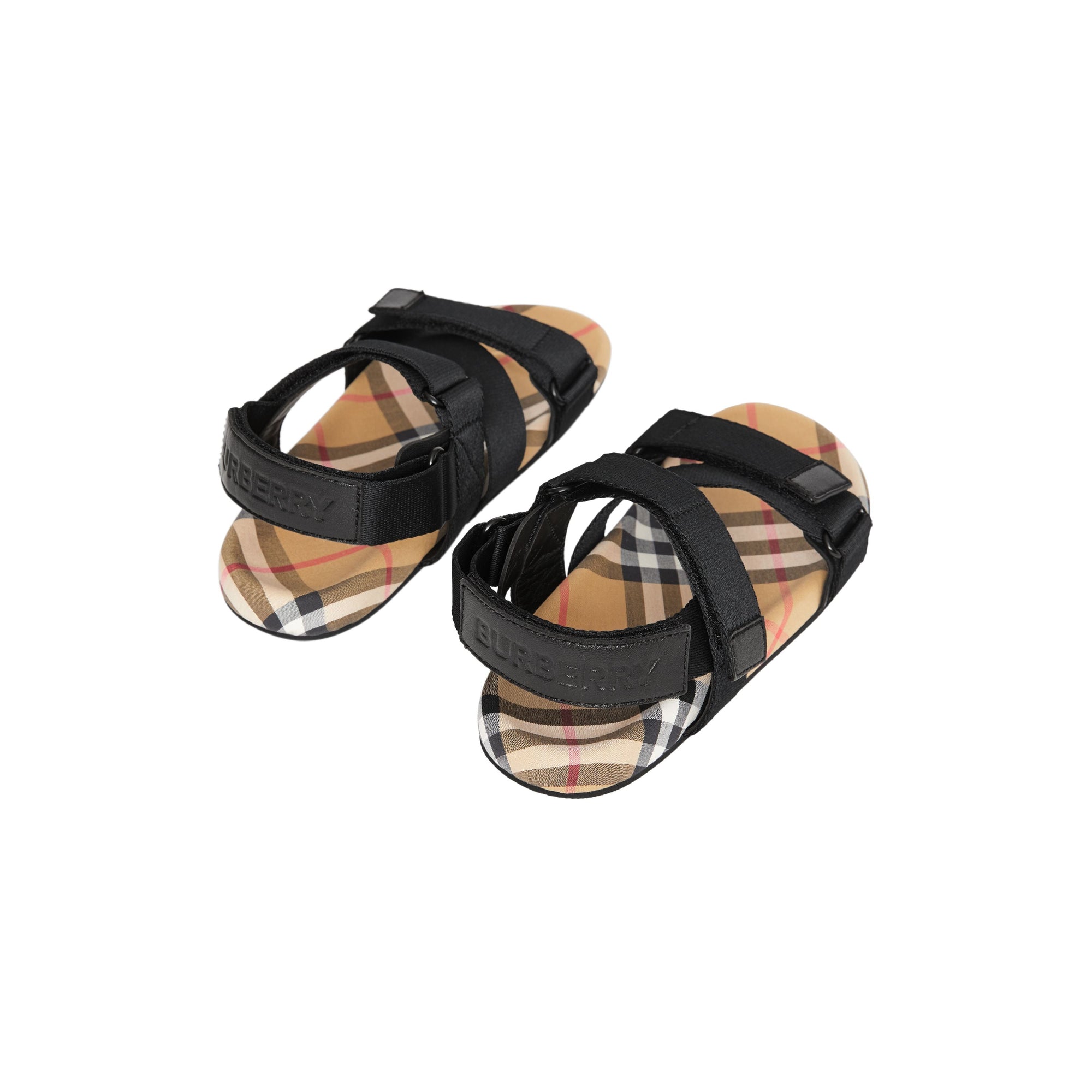 Sandales à motif Vintage check - Black & Antique Yellow