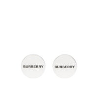 Boutons de manchette plaqués argent à logo - Silver