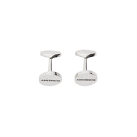 Boutons de manchette plaqués argent à logo - Silver