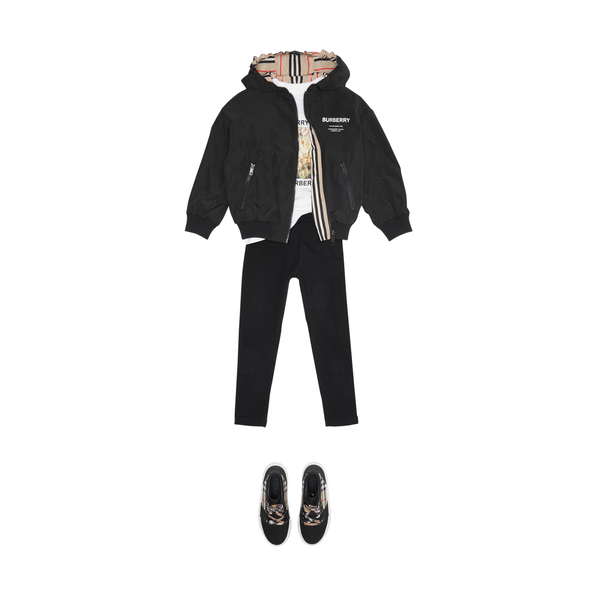 Legging en coton stretch avec logo - Black