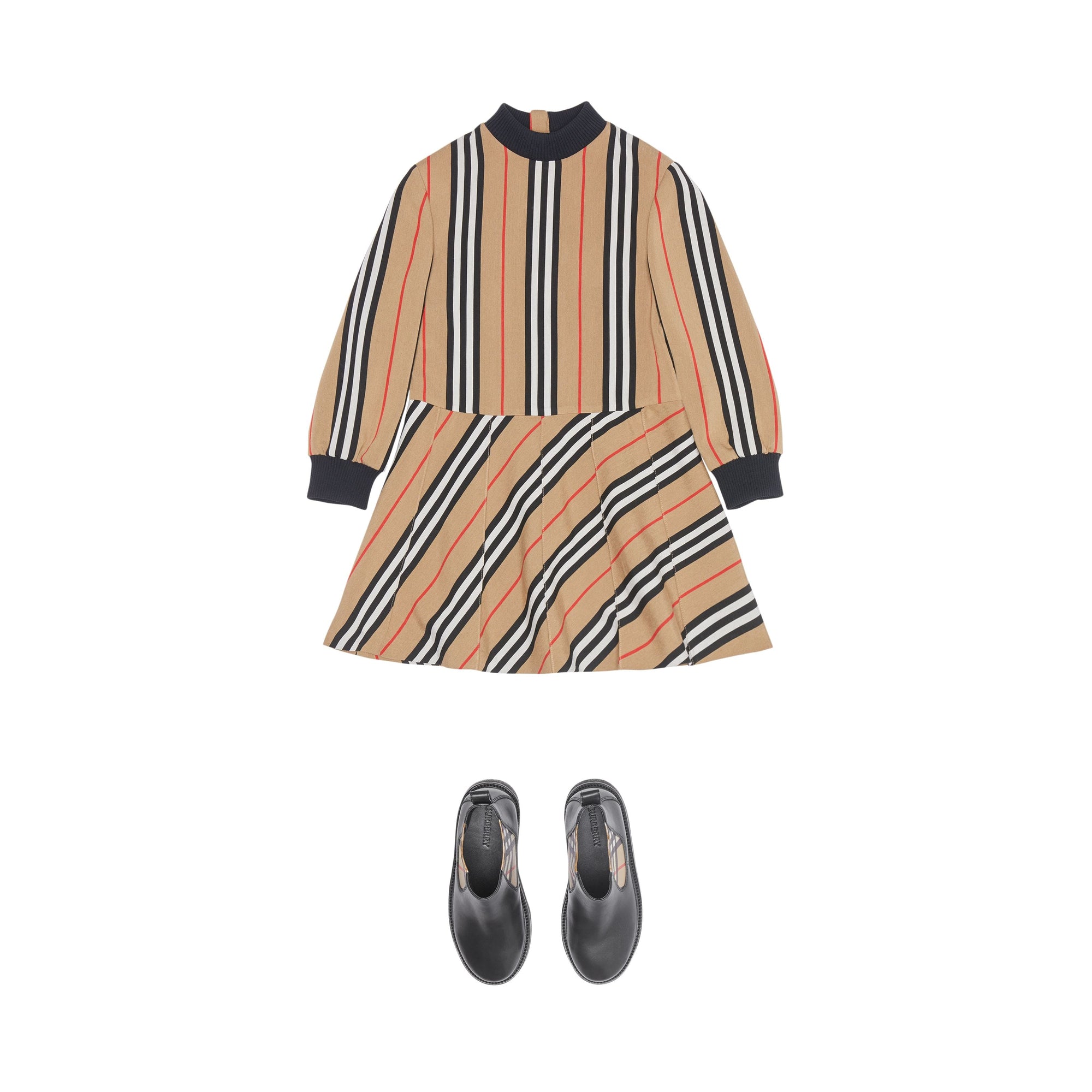 Robe à manches longues - Archive Beige