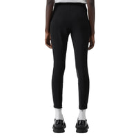 Pantalon de crêpe stretch en cuir d'agneau - Black