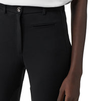 Pantalon de crêpe stretch en cuir d'agneau - Black