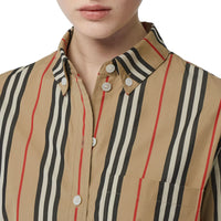 Chemise à col boutonné et rayures iconiques - Archive Beige