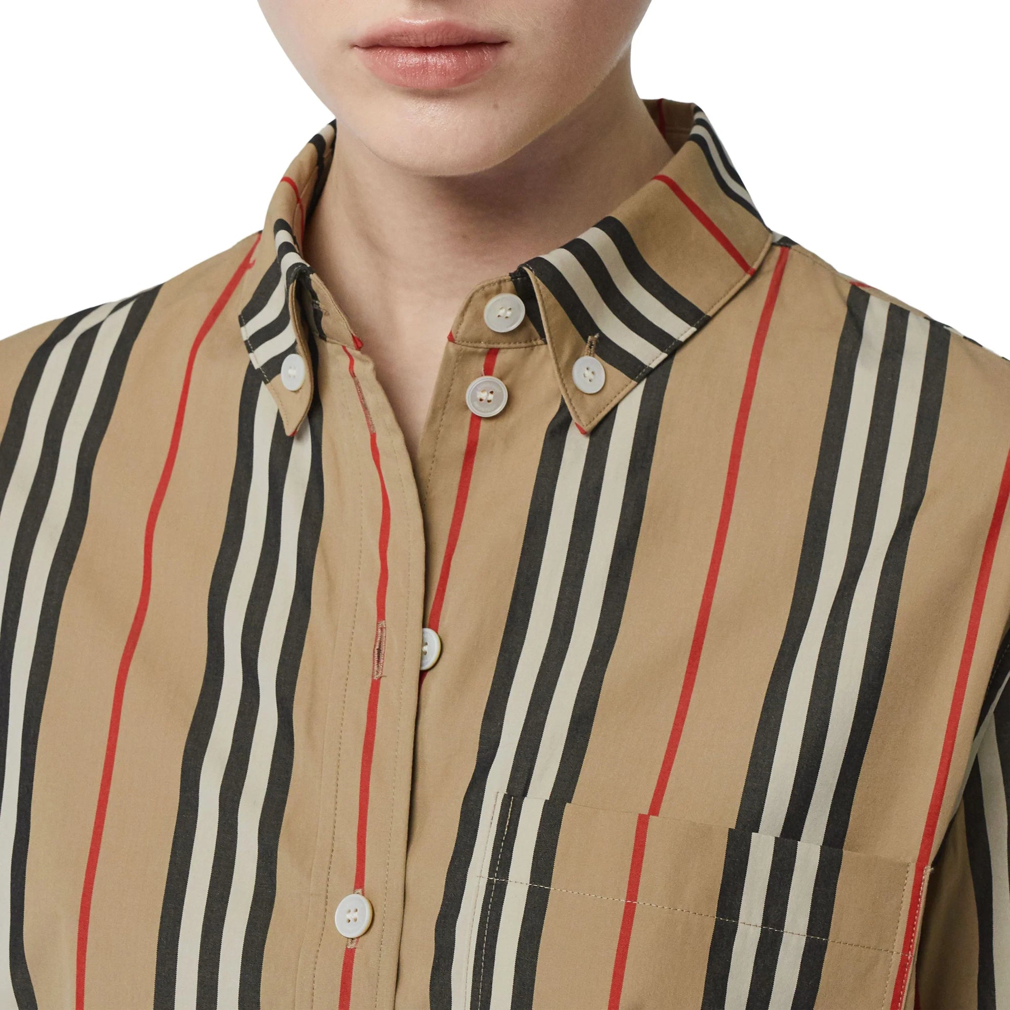 Chemise à col boutonné et rayures iconiques - Archive Beige