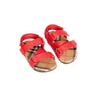 Sandales en coton à motif Vintage check - Bright Red & Antique Yellow