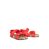 Sandales en coton à motif Vintage check - Bright Red & Antique Yellow