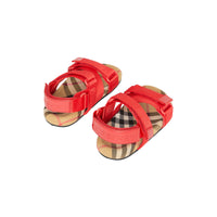 Sandales en coton à motif Vintage check - Bright Red & Antique Yellow