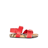 Sandales en coton à motif Vintage check - Bright Red & Antique Yellow