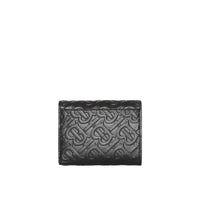 Petit portefeuille à rabat en cuir monogramme - Black