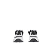 Sneakers en cuir à logo - Black & Optic White