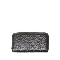 Portefeuille zippé en cuir Monogram - Black