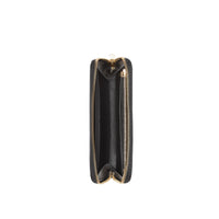 Portefeuille zippé en cuir Monogram - Black